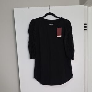 Chic Black Long MID Sleeve Dress